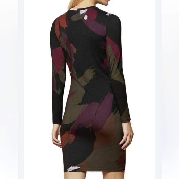 Ted Baker Lauryy Abstract Print Long Sleeve Dress size 3 Large - Picture 3 of 12